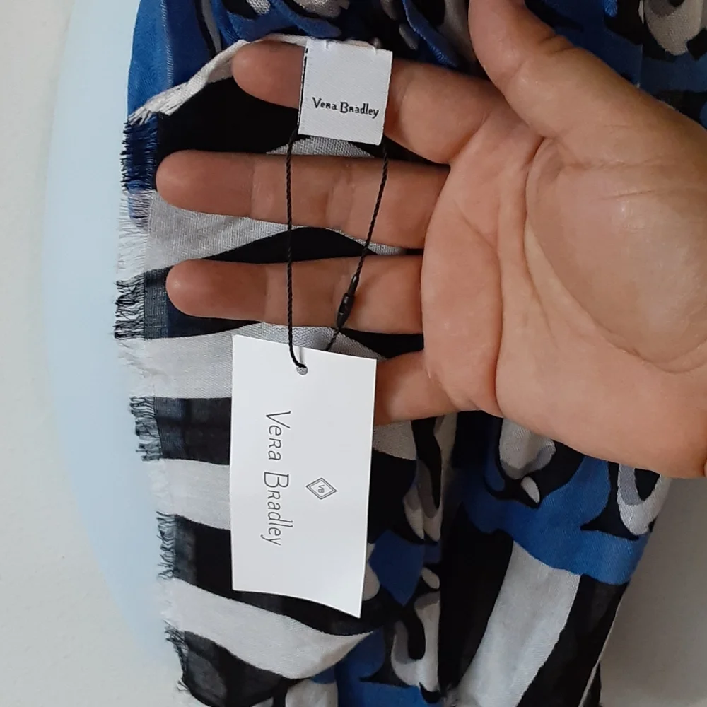 NWT Vera Bradley Playful Penguin Blue Scarf – Retired Pattern